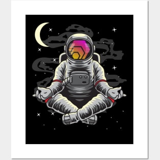 Astronaut Yoga HEX Coin To The Moon Crypto Token Cryptocurrency Wallet Birthday Gift For Men Women Kids Posters and Art